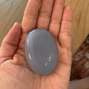 Angelite crystal palm stone